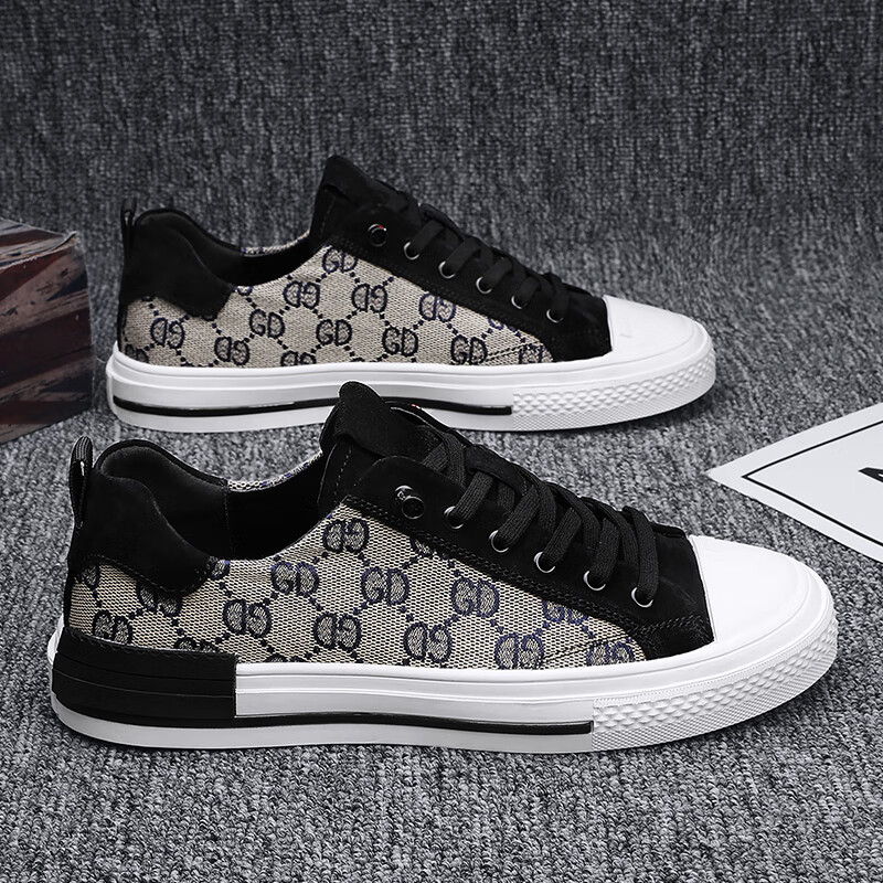 cnlv意大利风帆布男鞋夏季2024新款老北京布鞋男士运动休闲平板鞋潮鞋