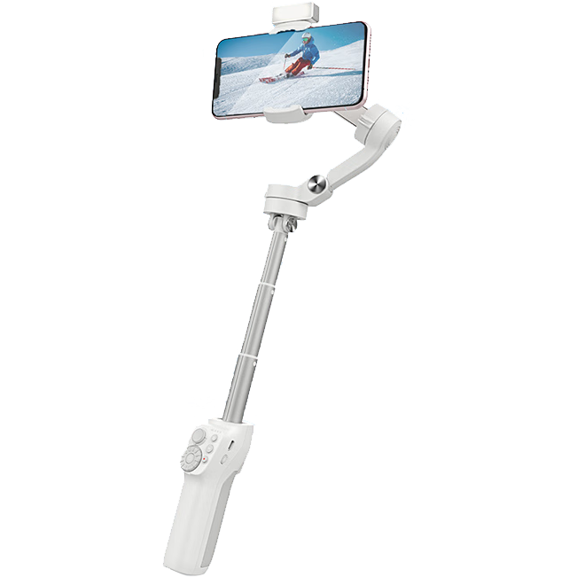 FeiyuTech手机云台稳定器 飞宇vimble3 拍照录像云台跟拍神器 手持防抖自拍杆 可折叠伸缩延长杆 vlog拍摄 Vimble3 浅灰色 标配