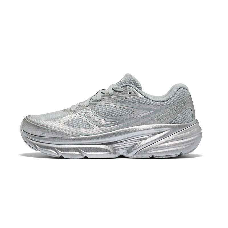Saucony索康尼GUARD AMR丨日常百搭运动时尚城市通勤赛博缓震跑鞋 灰银9 42