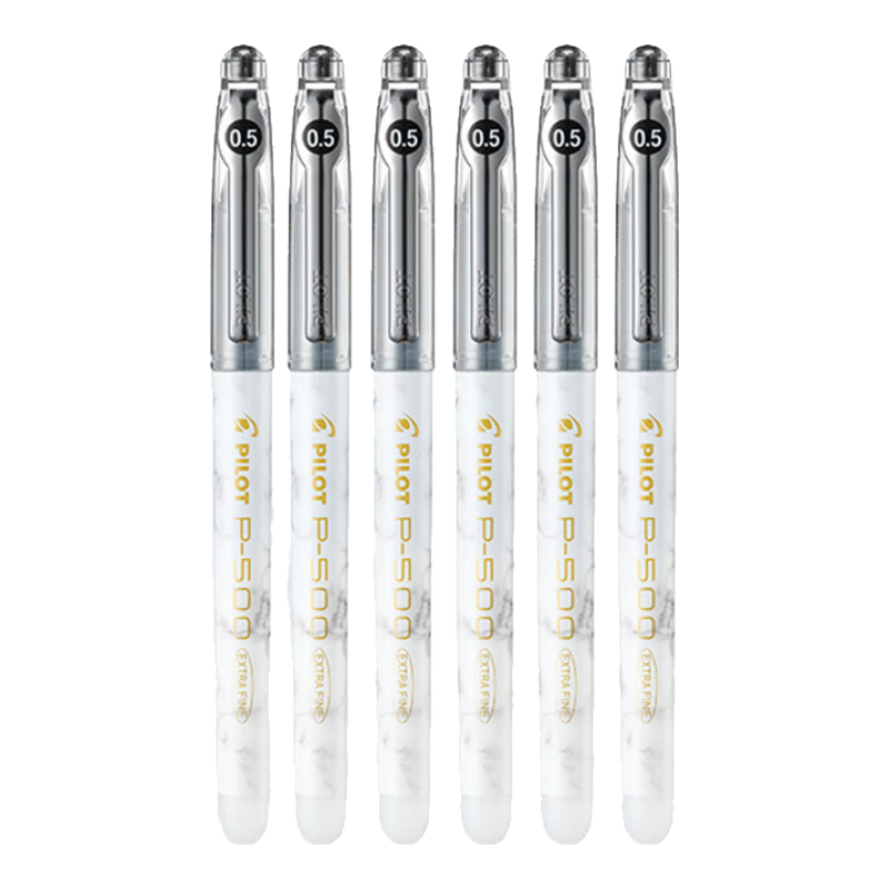 ���֣�PILOT��P500����ɫ���Ա�0.5ǩ�ֱ�����ˮ��ֱҺʽ�����ѧ������ˢ��ڱʸ���ֵ�ľ���װ 6֧