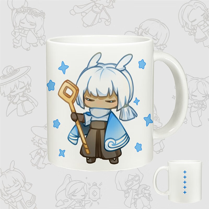 sky光遇周边巫师喝水杯白鸟马克杯子陶瓷卡通q版生日礼物学生送礼