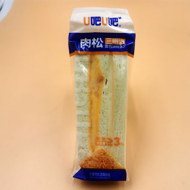 u吧u吧三明治肉松面包三角形芝士肉松夹心吐司学生早餐零食品糕点