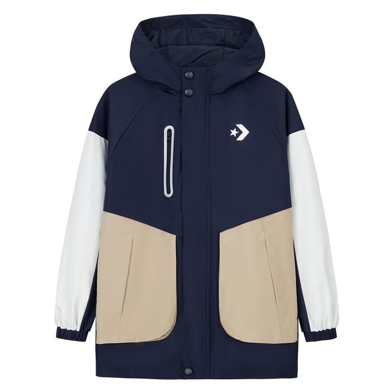 Converse匡威儿童装春季新款时尚运动上衣男女童潮流工装夹克 藏青蓝 130 /64 【建议身高116-122cm】