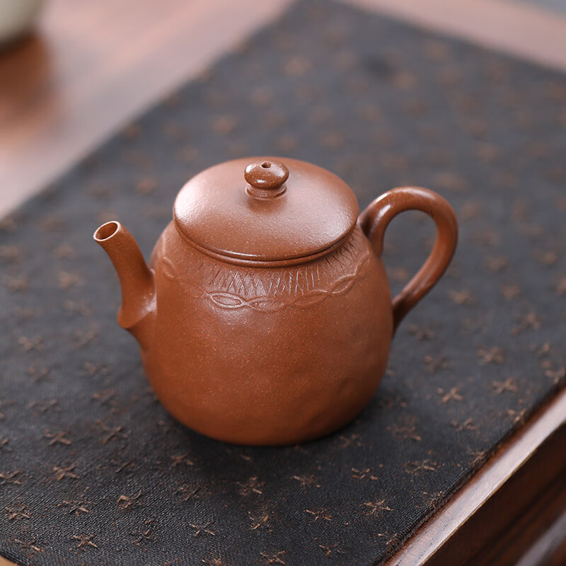 宜砂匠心手工紫砂壶宜兴原矿蟹黄段泥盘筑男女士家用泡茶壶高中端茶具