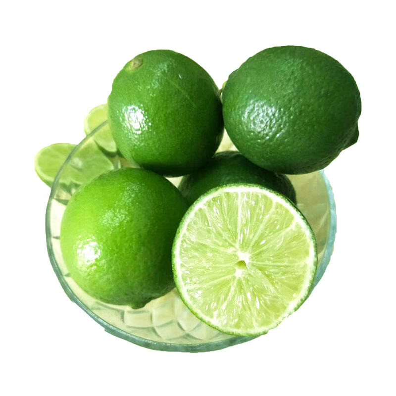 京配嘉果海南青柠檬新鲜水果皮薄多汁青柠奶茶店当季绿色柠檬整箱 1斤