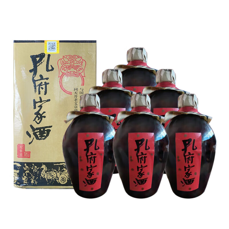 孔府家酒 孔府绿瓶  浓香型白酒 绿蒙沙 52度 500ml 6瓶 整箱装