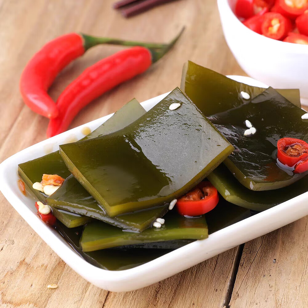南北特厚切海带片凉拌海带结香辣海带山椒脆爽小吃零食休闲食品 108g