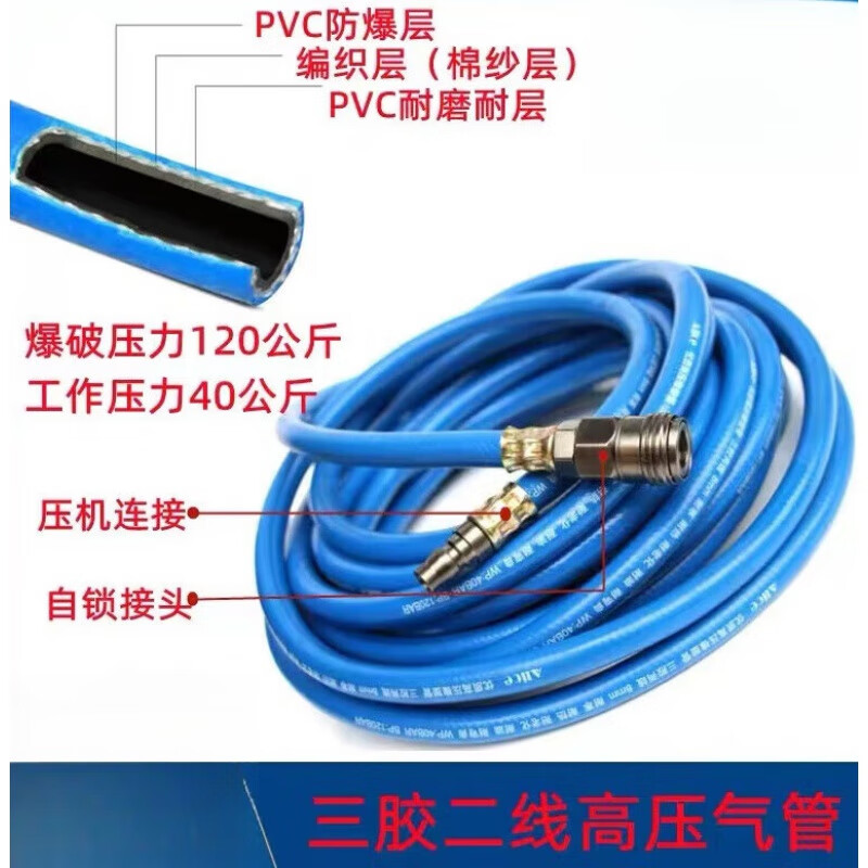 风炮气管8软管10mm喷漆管气动防爆大空压机气泵汽线气管子 超高压气管