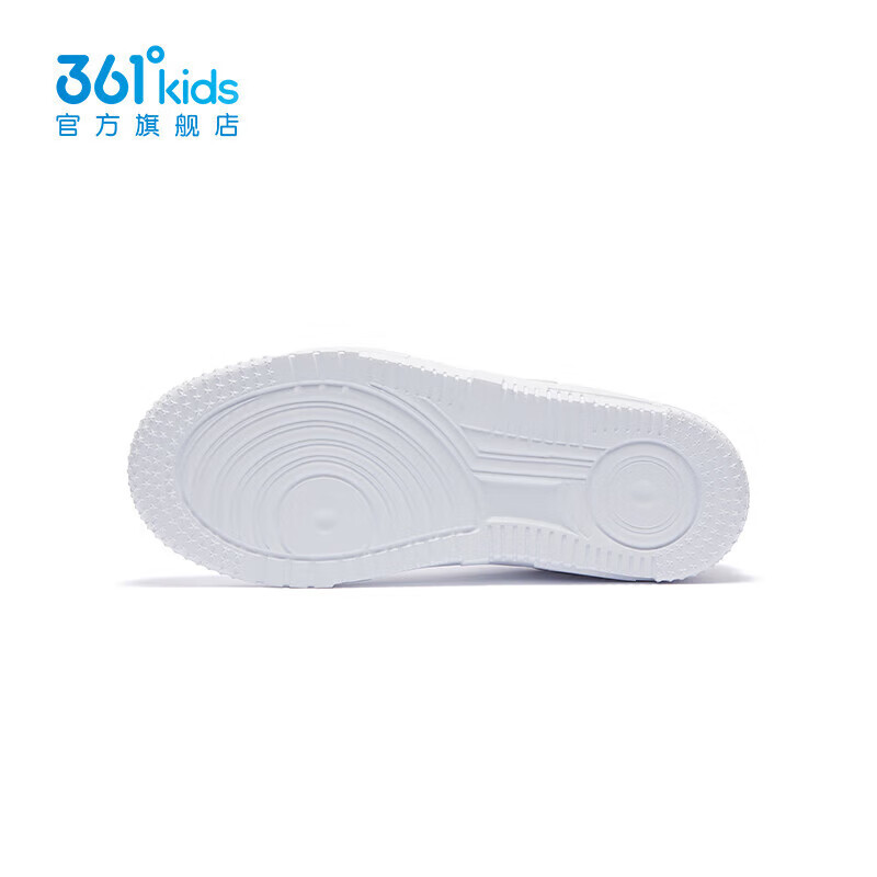 361°童鞋儿童小白鞋男女童板鞋新款小童中大童运动鞋轻便魔术贴 361度白/甜心粉色 33