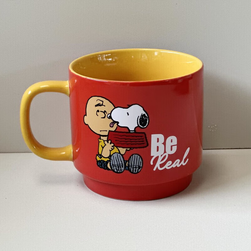 wcz史努比叠叠碗山姆代购卡通叠叠杯/4只陶瓷杯子马克杯儿童女生卡通