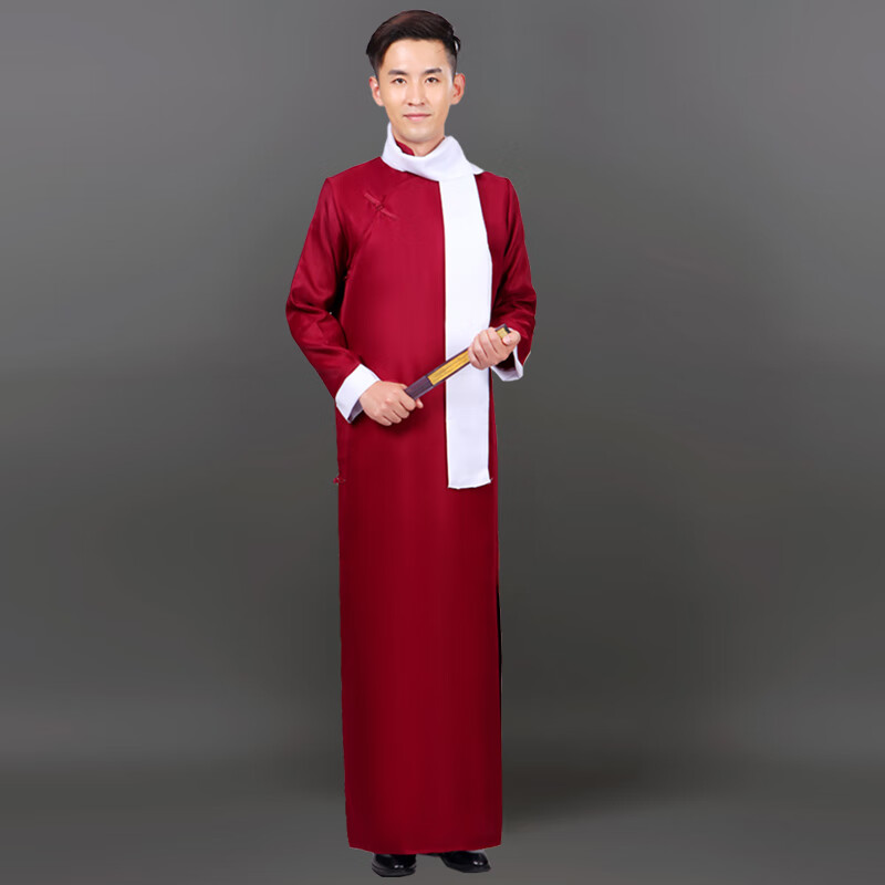 佳婿相声大褂 相声服装演出服相声大褂民国风男女长袍长衫中式马褂三