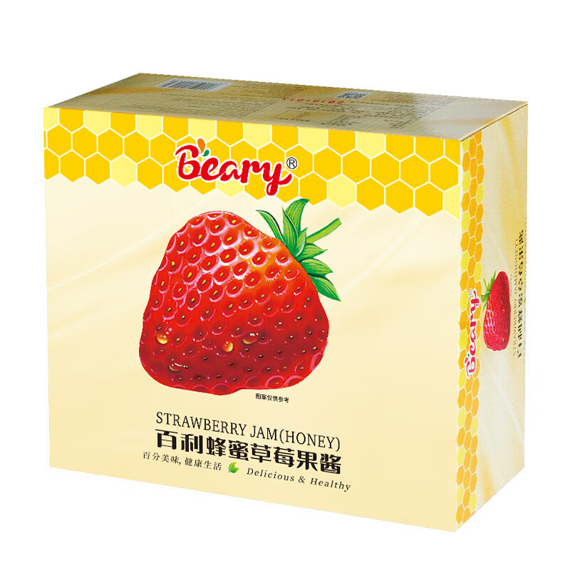 百利蜂蜜草莓蓝莓果酱粒甜品早餐涂抹面包夹心酱小袋烘焙 蜂蜜草莓果酱14g*140粒