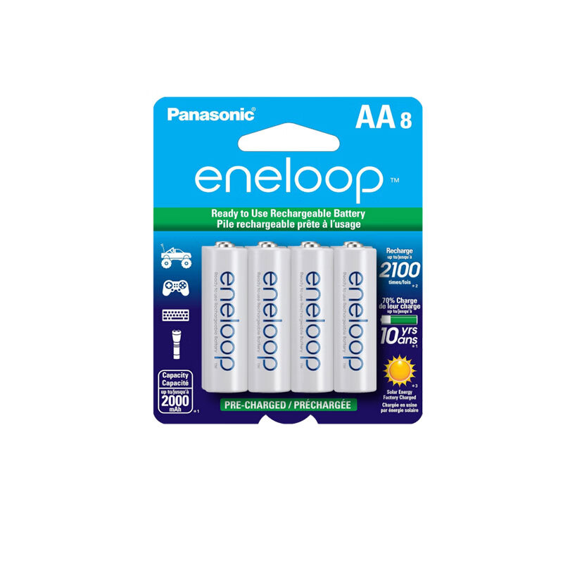eneloop爱乐普 eneloop aa 5号电池 松下bk-3mcca8ba 2100次充电 可