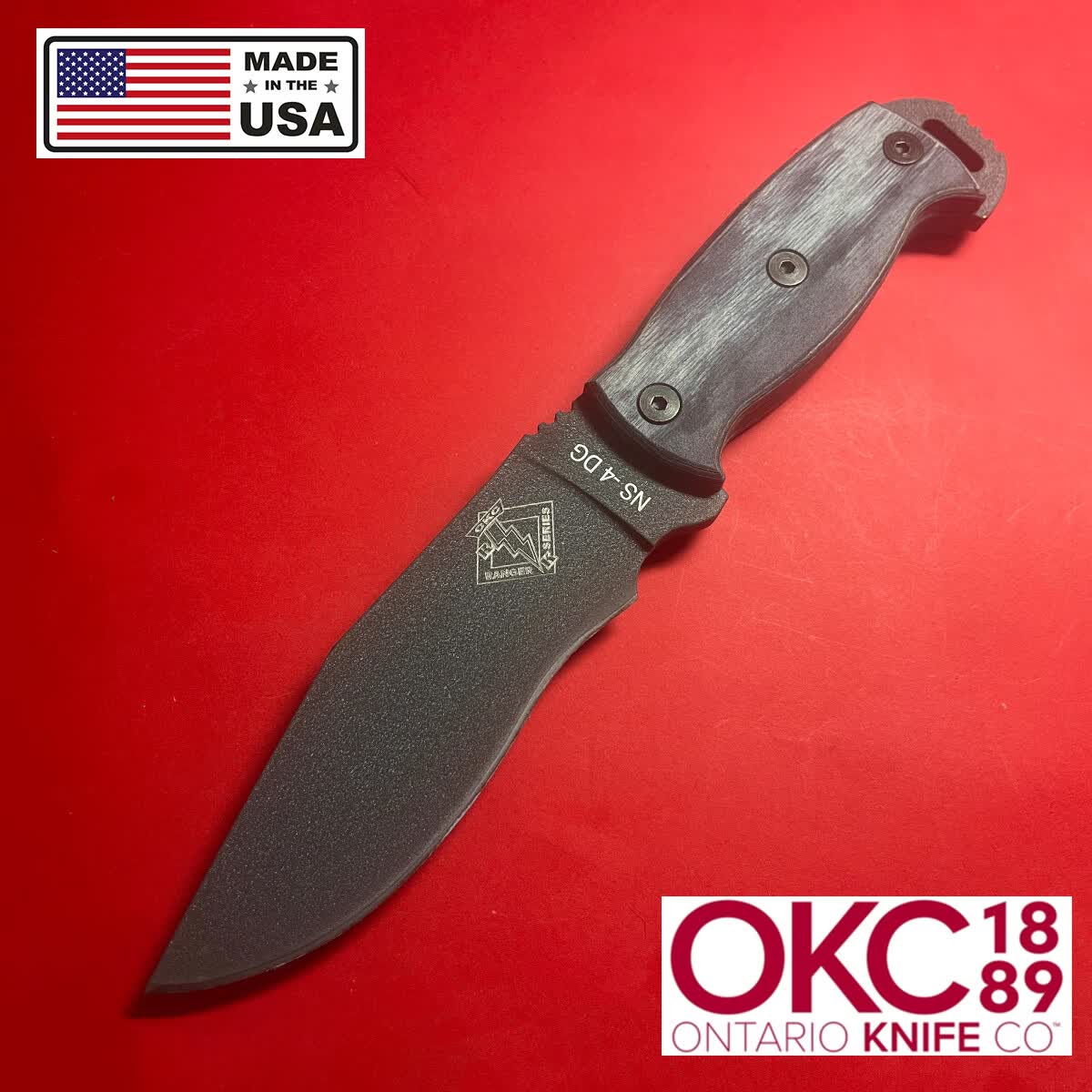 定制美国进口安大略ontario多功能高碳钢随身户外刀荒野求生工具