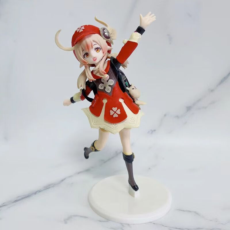 二次元动漫胡桃小鬼可莉火花骑士魈机箱桌面精美生日礼物摆件 招手