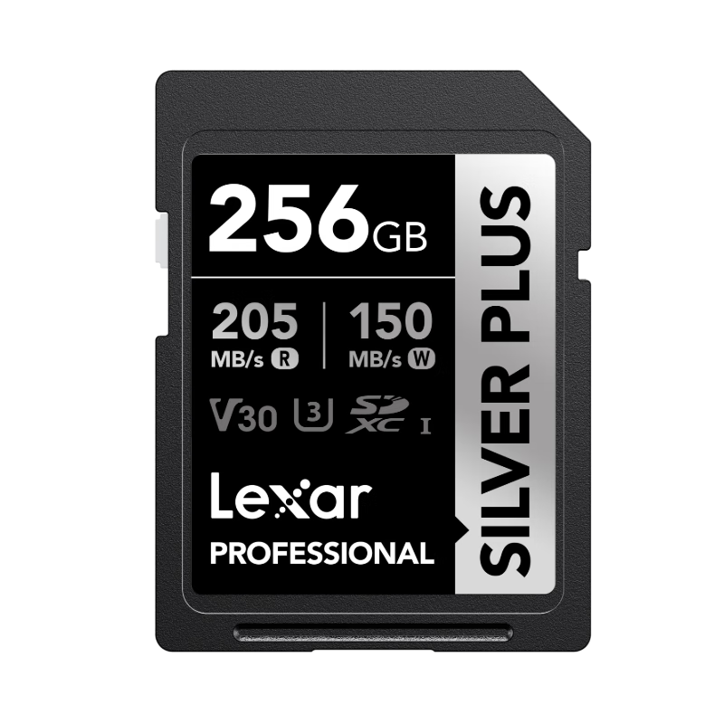 雷克沙（Lexar）256GB SD存储卡 U3 V30 读205MB/s 写150MB/s 畅快传输拍摄 非凡体验（SILVER PLUS）