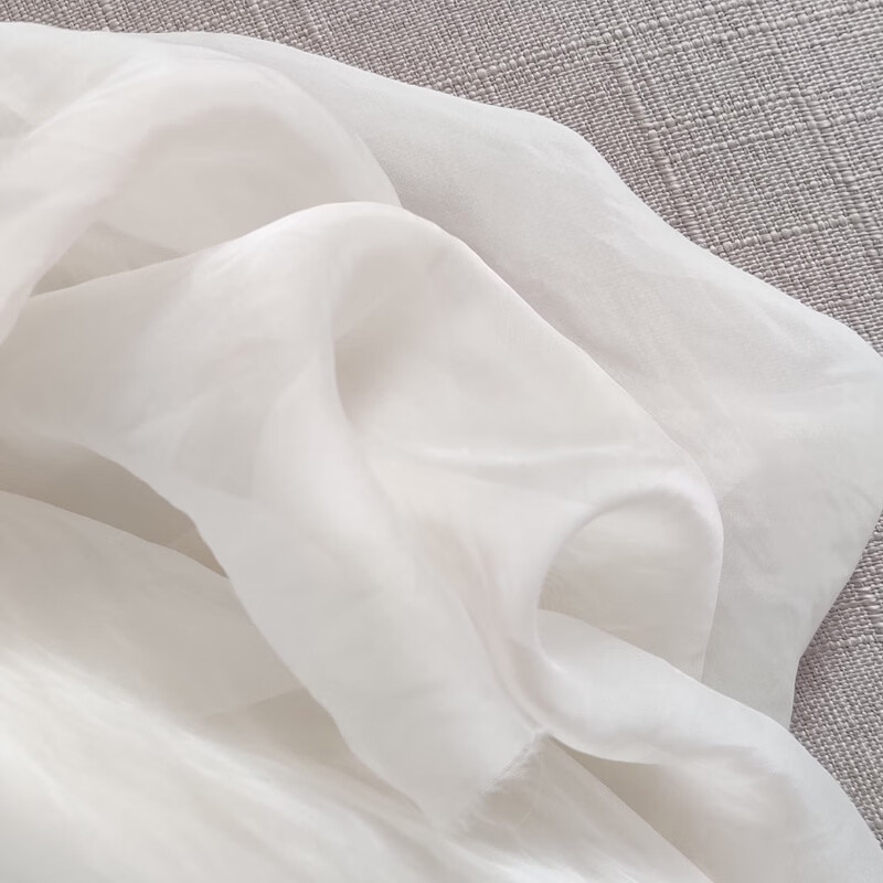 暮云纱布料 聚脂纤维暮云纱云雾纱欧根纱面料柔软微皱连衣裙古装 装