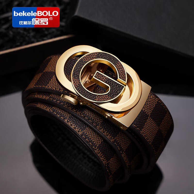 比格尔保罗男士皮带男自动扣真皮腰带品牌裤腰带轻奢生日礼物男友老公