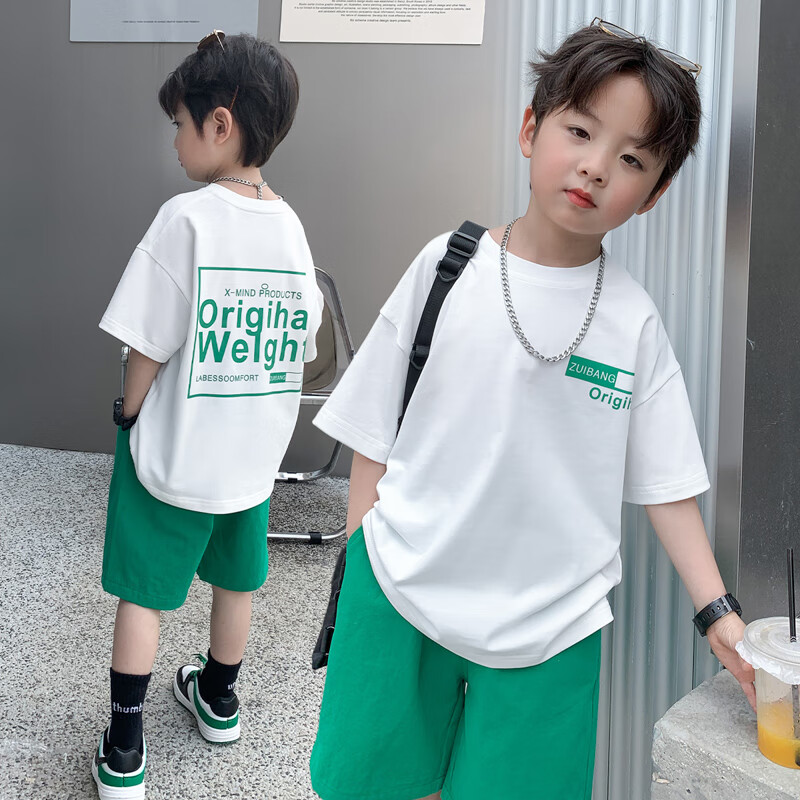 新百伦动感韩系2024款儿童纯棉短袖新款卡通t恤宽松休闲