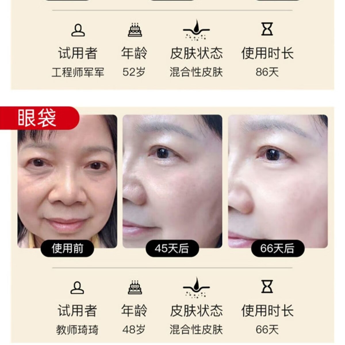 美颜坊多效舒润眼霜国药集团改善黑眼圈眼袋眼霜淡化细纹补水保湿男女士 多效舒润眼霜2瓶