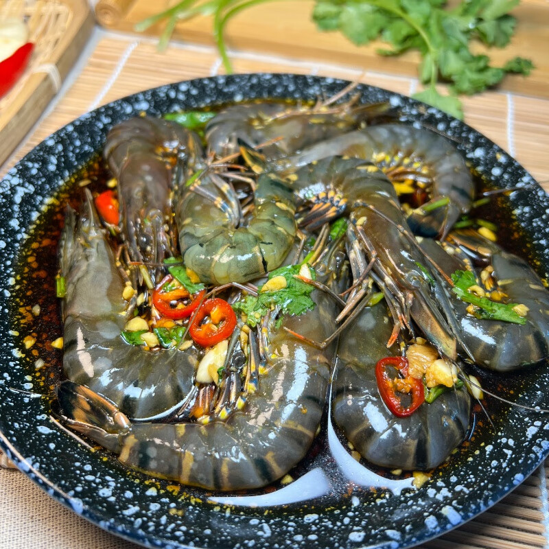 味巴哥潮汕生腌海鲜生腌虎虾海虾黑虎虾斑节虾网红罐头醉虾生呛大虾 8