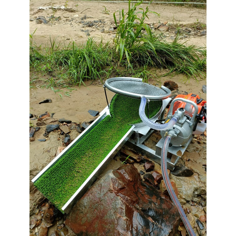 clcey微型便携式淘金机汽油动力振动筛冲洗淘金机 淘金机皮带轮