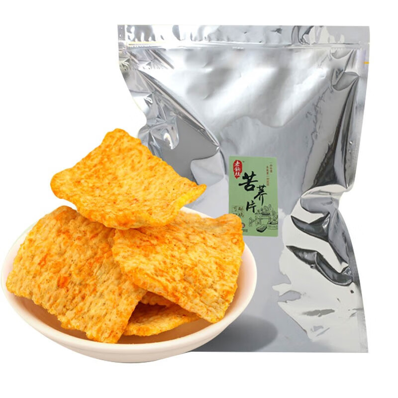 轻即苦荞片锅巴薯片荞麦片苦乔脆片粗粮营养健康零食大袋散装 苦荞片1