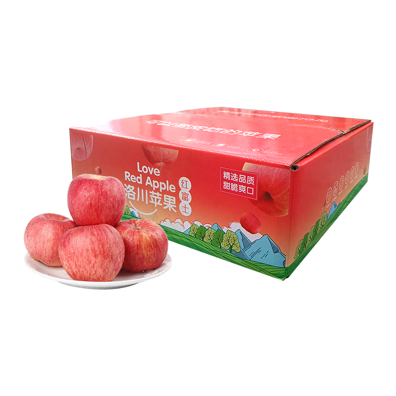 农鲜淘 洛川红富士苹果6枚 单果160g+