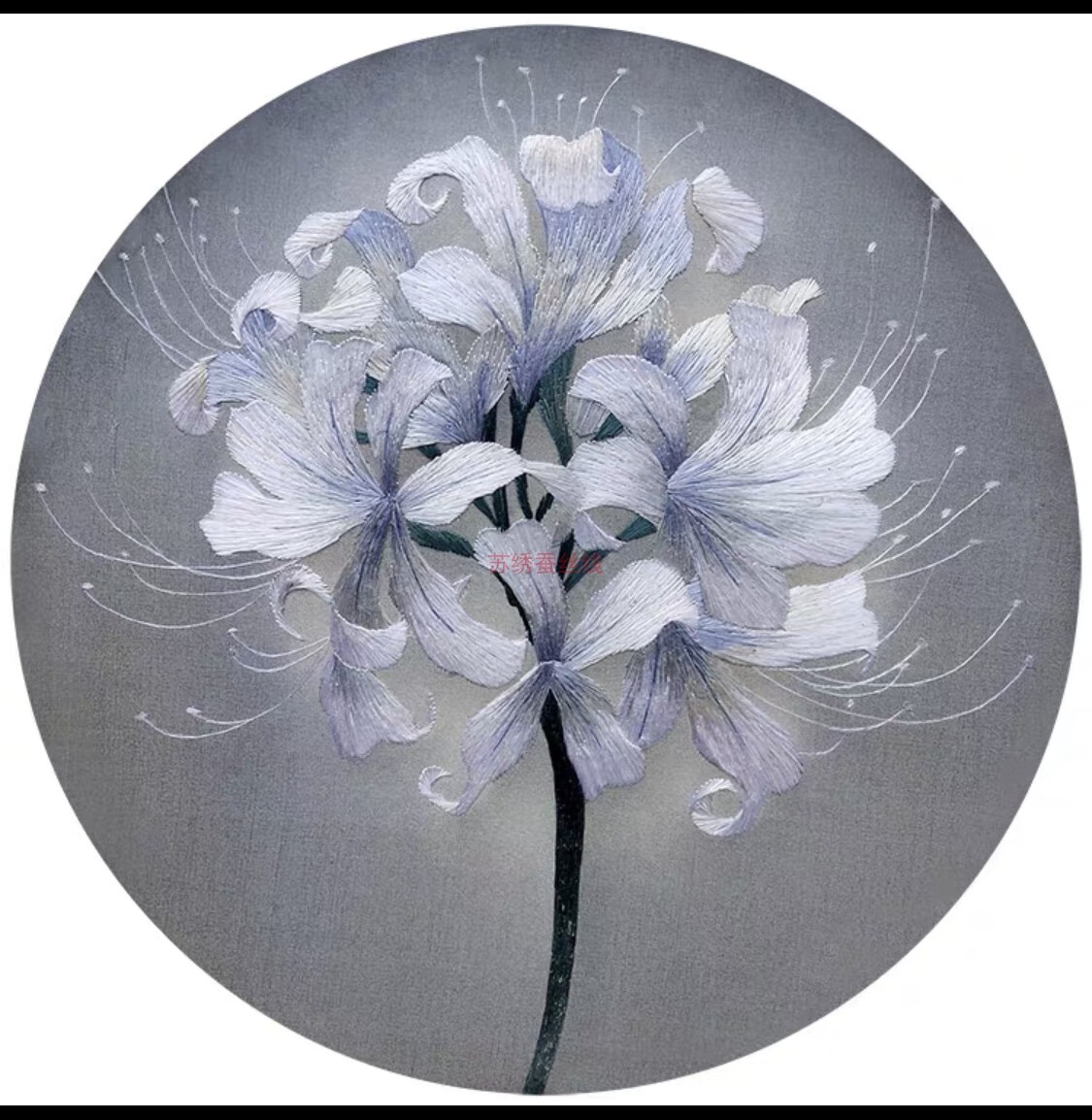 妙普乐苏绣diy材料包 苏绣刺绣diy初学 针迹彼岸花图 手工刺绣自学