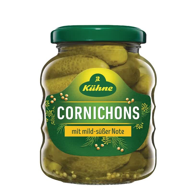 冠利(kuhne)德国进口 酸甜青瓜仔180g西餐配菜俄罗斯风味酸黄瓜腌黄瓜