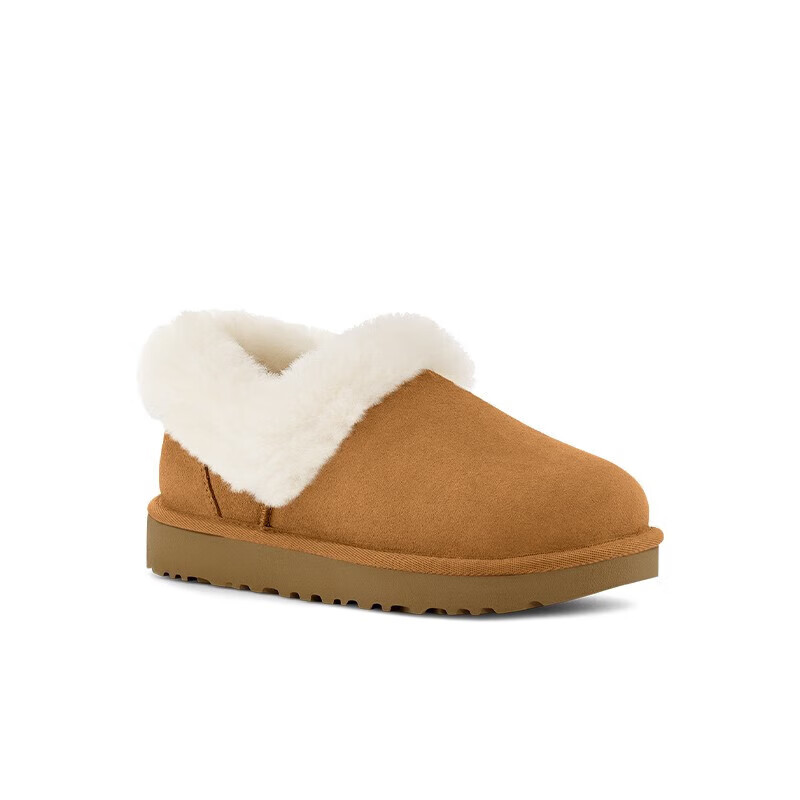 UGG秋季女士时尚舒适茸茸毛圈口平底休闲便鞋毛单鞋乐福鞋1119002 CHE | 栗色 37