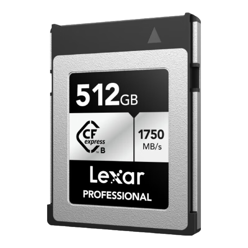 雷克沙（Lexar）512GB CFexpress Type B存储卡 读1750MB/s 富士佳能尼康适配 8K超清录制 cfe卡（SILVER）t