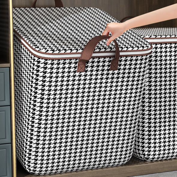 洁百纳衣服收纳箱家用衣柜大容量装棉被衣物搬家神器被子储物打包整理袋 110#【50*40*50】防尘防潮