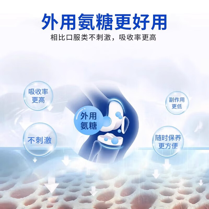 纯淳氨糖按摩凝胶软骨素软膏健身运动关节涂抹式氨糖按摩膏 1瓶