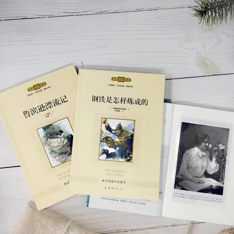 纯美阅读假如给我三天光明+经典全阅读：鲁滨逊漂流记+经典全阅读：钢铁是怎样炼成的（全三套）详情图