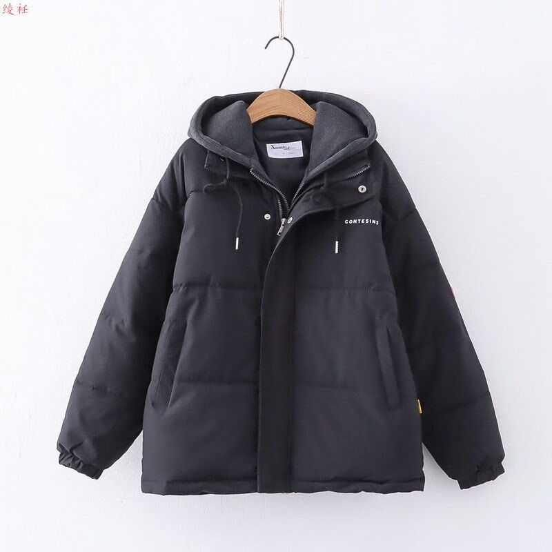 tnwkjlc初中青少女外套百搭服冬装少女冬季加厚棉服外套女高中初中