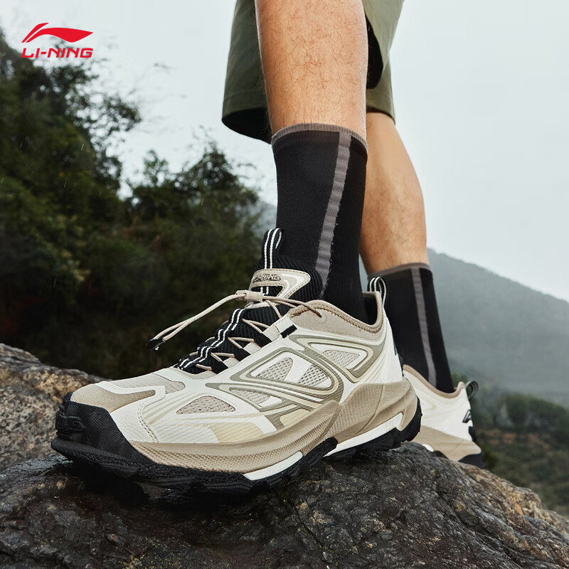 李宁（LI-NING）逸界2.0 v2减震抓地户外徒步鞋男女25夏季透气登山鞋AHTV001