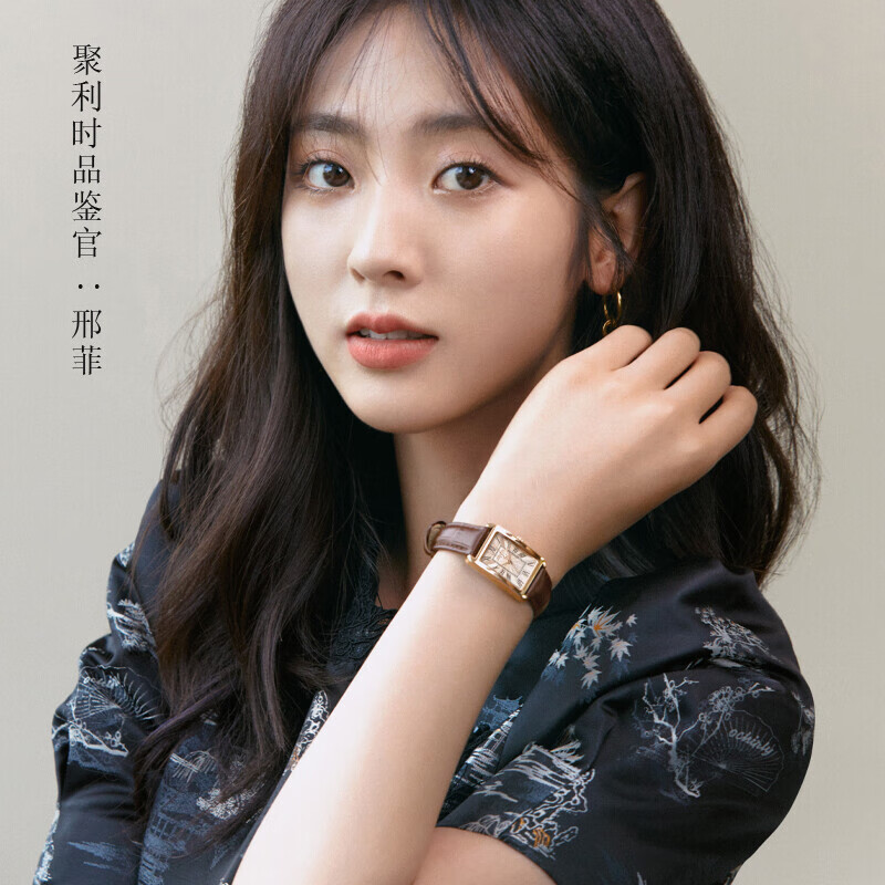 聚利时（Julius）手表女邢菲同款小众轻奢防水方形女士机械风石英情人节礼物送女友 高级咖【礼盒装】