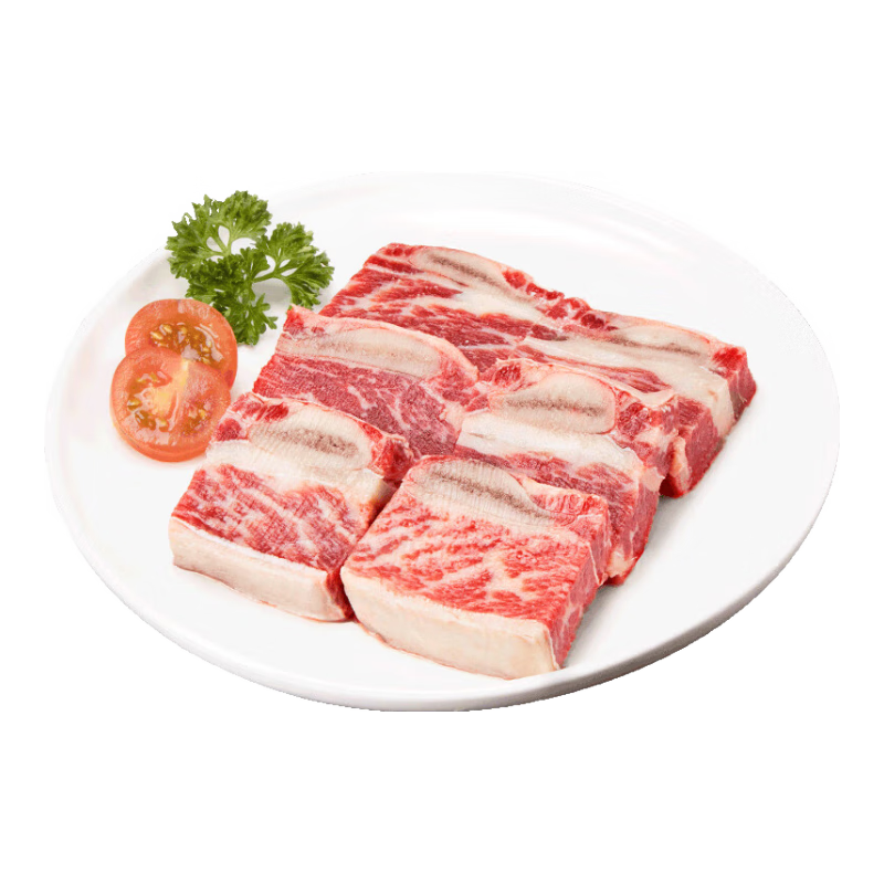 暖男廚房黑椒牛仔骨生鮮谷飼整切牛排骨牛肋排帶骨兒童牛小排半成品腌制 黑椒牛仔骨250g*4包