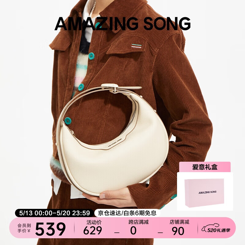 Amazing Song【520情人节礼物送女友】半月包小号单肩斜挎包高级感包包设计师手提女包