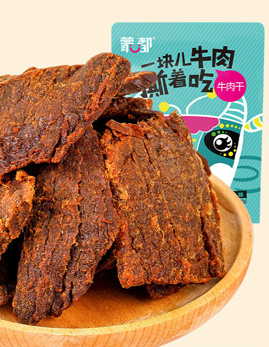 iosn牛肉干内蒙古特产手撕牛肉片卤牛肉片装休闲零食风干牛肉干 牛肉