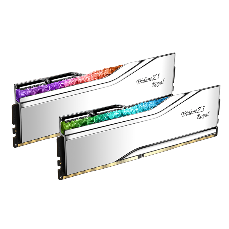 芝奇（G.SKILL）内存条 皇家戟Trident Z5 Royal 系列 48GB（2 x 24GB）288 针DDR5 8400台式机内存 8400MHz银色 CL40-52-52-134