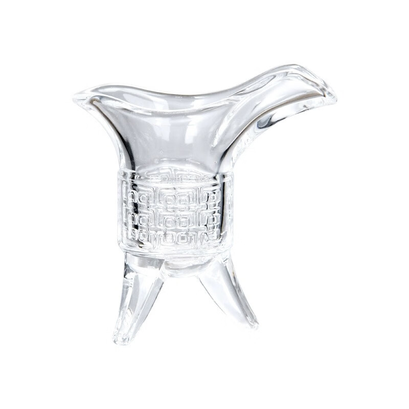 玖纹豹秦朝酒杯创意仿古樽玻璃白小号爵杯复古小酒杯中式烈酒杯礼盒装