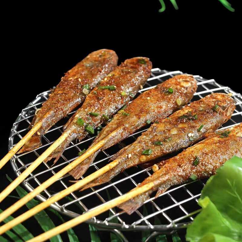 I新鲜网红夜猫子小黄鱼串鲜活冷冻半成品商用烧烤小吃1桶1600g 小黄鱼1袋20串