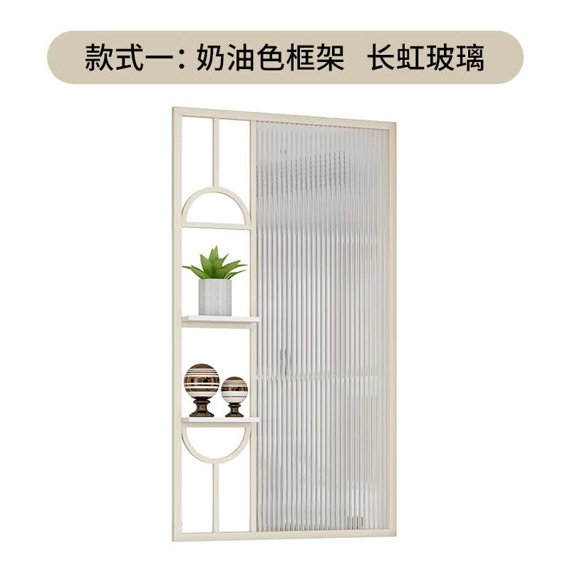 卡汐沐半墙玻璃隔断 卫生间半墙屏风隔断柜客厅现代简约长虹玻璃金属