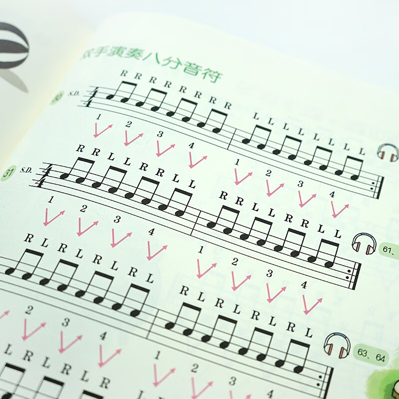 新概念小鼓手丛书 幼儿爵士鼓教程1 含音频资料 居广睿主编 儿童音乐