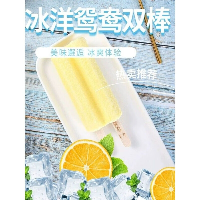 食怀【】24年新货北冰洋鸳鸯雪糕双把双棒网红冰淇淋冰棒冰棍 90g