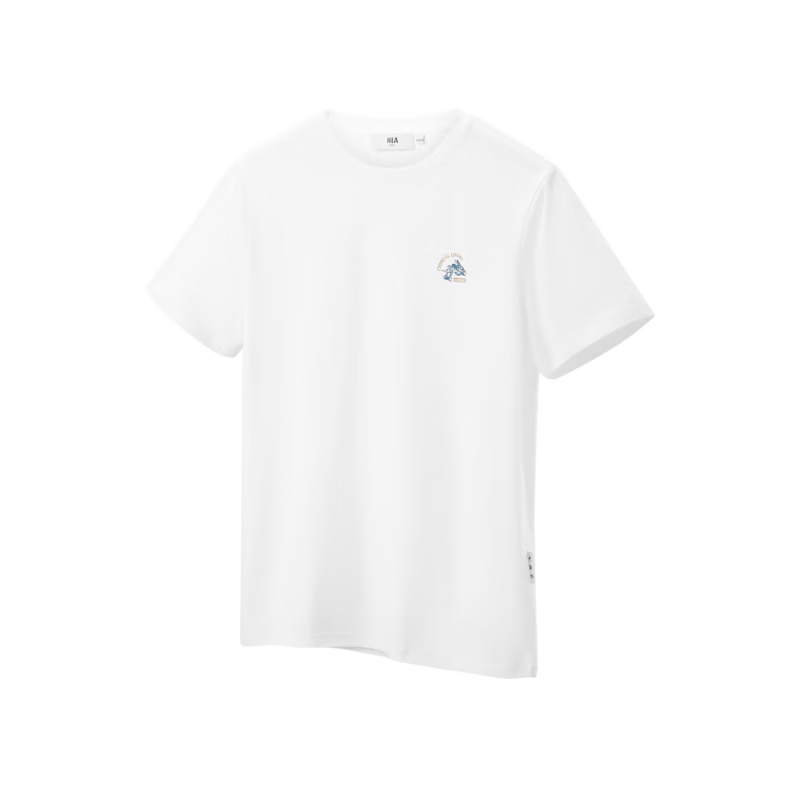 海澜之家（HLA）短袖T恤男款中华龙凉感撞色印花短袖男夏季 【凉感抗菌防螨】漂白2V L 175/92AL推荐137~150斤