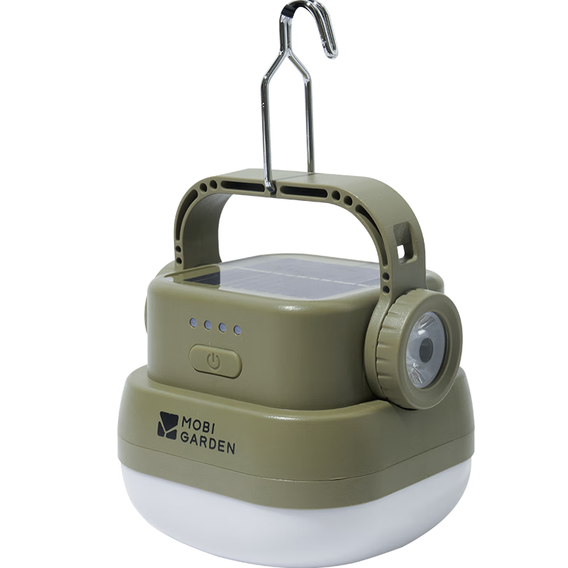 牧高笛(MOBIGARDEN)露營(yíng)燈戶(hù)外露營(yíng)太陽(yáng)能充電營(yíng)地燈應急裝備家用 NX24673007 橄欖綠