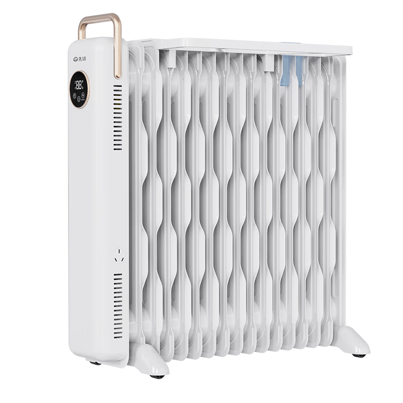 先鋒取暖器家用取暖電器電暖器電暖氣片烤火爐油丁17片熱浪油汀電暖爐智能款YY1R